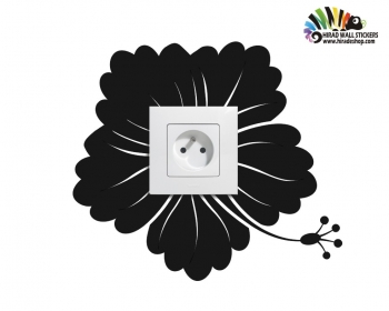 استیکر کلید و پریز گل flower wallstickersکد h2196