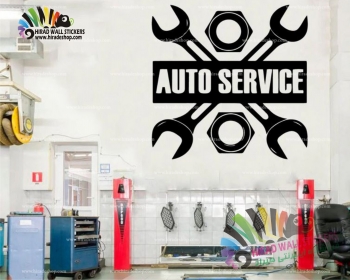 استیکر و برچسب دیواری اتومبیل خدمات تعمیر ماشین Auto Service Wallstickers کد h1417