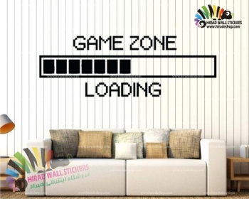 استیکر و برچسب دیواری گیم نت و کلوپ و بازی بارگذاری منطقه بازی Loading Game Zone Wallsticker کد h937