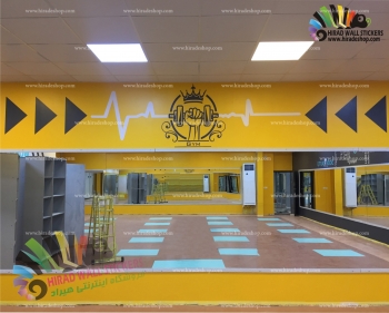 استیکر و برچسب دیواری ورزشی باشگاه بدنسازی GYM Wallstickers کد h1201