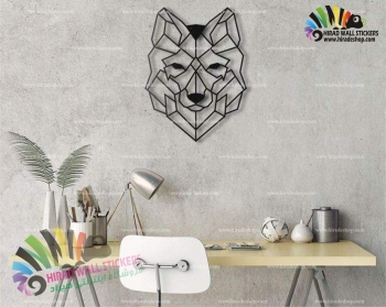 استیکر و برچسب دیواری اوریگامی طرح گرگ wolf origami کد h1272