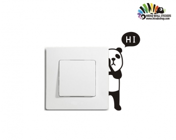 برچسپ و استیکر کلید و پریز پاندا دالی Switches and Sockets wallstickersکد h2082