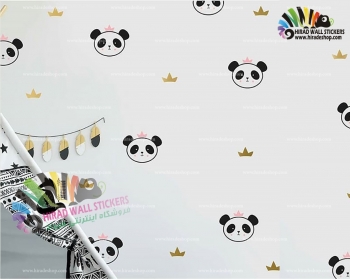 استیکر دیواری اتاق کودک ملکه پاندا Panda Queen Wallstickers کد h1026