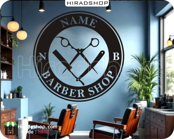 استیکر و برچسب دیواری لگو آرایشگاه مردانه کد h516