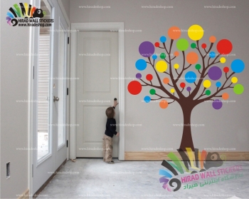 استیکر و برچسب دیواری اتاق کودک درخت قاب عکس کد h1646