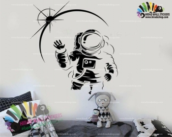 استیکر و برچسب دیواری اتاق کودک و نوزاد فضانورد Astronaut Wallstickers کد h1587