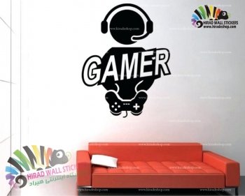 استیکر دیواری گیم نت و کلوپ و بازی گیمر Gamer Wallstickers کد h756