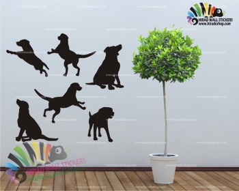استیکر و برچسب دیواری پت شاپ سگها Pet shop Wallsticker کد h1601