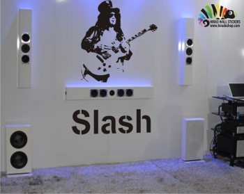 استیکر و برچسب دیواری مرد گیتاریست slash کد h088