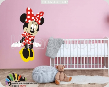 استیکر و برچسب دیواری مینی موس mini mouse کد  h1701