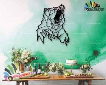 استیکر و برچسب دیواری اوریگامی خرس bear origami کد h1260