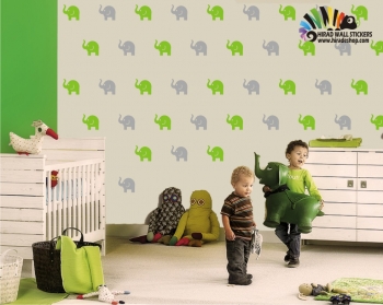 استیکر اتاق کودک فیل ها elephants wall sticker کد h457