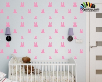 استیکر و برچسب دیواری اتاق کودک پک خرگوش Rabbit wall stickers کد h446
