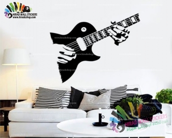استیکر و برچسب دیواری موسیقی گیتار کد h1524