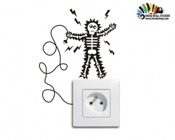 برچسب و استیکر کلید و پریز اسکلت Switches and Sockets wallstickersکد h2017