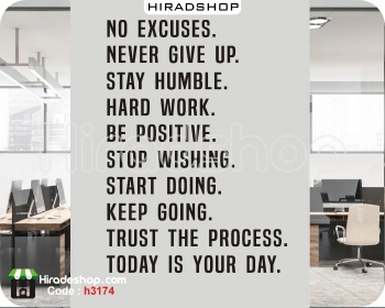 استیکر اداری انگیزشی هرگز تسلیم نشو never give up wallsticker کد h3174