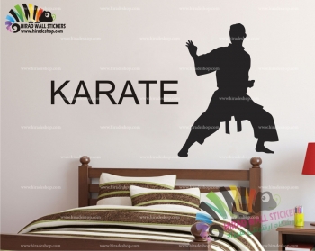 استیکر و برچسب دیواری ورزشی مرد کاراته کار karateکد h1385