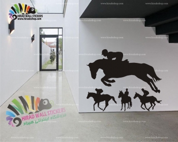 استیکر دیواری ورزشی سوارکاری Equestrianism Wallstickers کد h1101