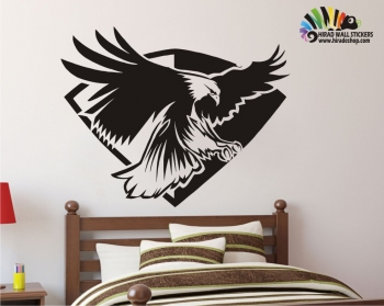 استیکر و برچسب دیواری لوگو عقاب eagle wall stickersکد h412