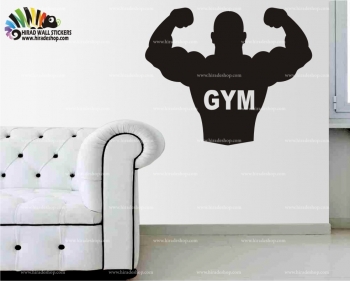 استیکر بدنسازی GYM body building wall stickers کد h470