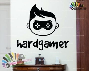 استیکرو برچسب دیواری گیم نت و کلوپ و بازی به شدت گیمر Hard Gamer Wallstickers کد h842