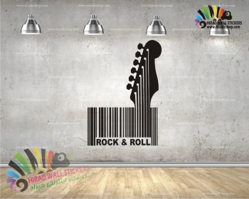 استیکر دیواری موزیک و موسیقی راک اند رول Rock and Roll Wallstickers کدh747