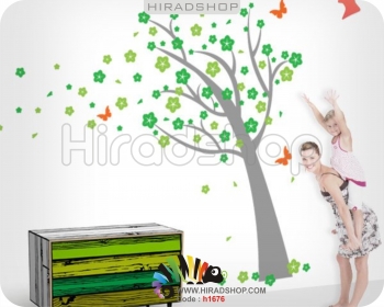 استیکر و برچسب دیواری درخت و شکوفه کد h1676