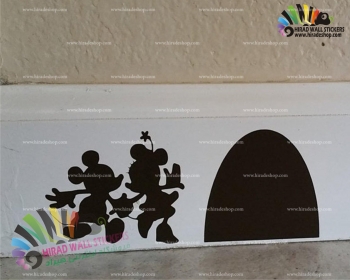 استیکر دیواری اتاق کودک میکی ماوس و مینی ماوس Mickey Mouse and Minnie Mouse Wallstickers کد h1224