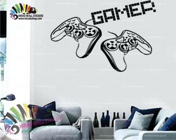 استیکر دیواری گیم نت و کلوپ و بازی دسته بازی ویدئویی Gaming Video Game Controller Wallstickers کد h795