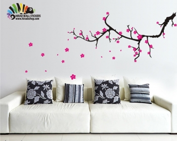 استیکر و برچسب دیواری شاخه گیلاسcherry bloom wallstickers کد h074