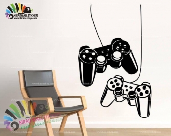 استیکر و برچسب دیواری گیم نت و کلوپ و بازی دسته بازی سیمی پلی استیشن 2 PlayStation 2 Wired Controller Wallstickers کد h821