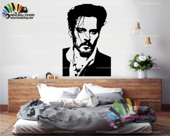استیکر دیواری شخصیت ها و هنرمندان جانی دپ Johnny Depp Wallstickers کد h1028