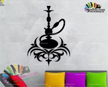 استیکر و برچسب دیواری کافی شاپ و سرای سنتی قلیان Hookah Wallstickers کد h1160