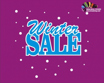 برچسب حراج زمستان دایره sale wallstickers  کد h2440