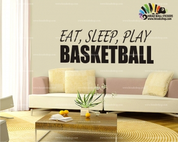 استیکر خوردن،خوابیدن و بازی بسکتبال bascket ball wall stickers کد h467