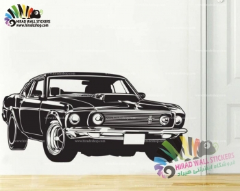 استیکر و برچسب دیواری اتومبیل و ماشین فورد موستانگ شلبی ۱۹۶۷ Ford Mustang Shelby 1967 Wallstickers کد h1392