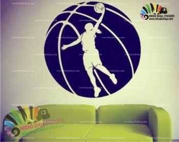 استیکر دیواری ورزشی بسکتبال بانوان Women's Basketball Wallstickers کد h713