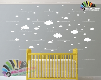 استیکر دیواری پک تکرار شونده ابرها Clouds Wallstickers کد h764