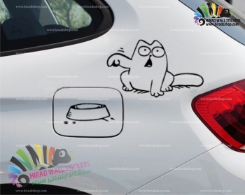 استیکر روی اتومبیل گربه Cat Car Sticker کد h1230