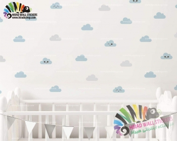 استیکر دیواری پک تکرار شونده ابرها Clouds Wallstickers کد h1175