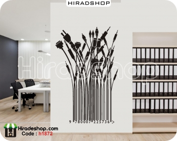 استیکر و برچسب دیواری اداری بارکدbarcode,ofiice wallstickrs کد h1872