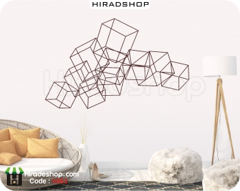 استیکر مکعب مربع سه بعدی Square Cube 3D Wallstickers کد h963