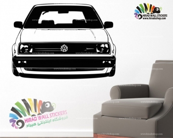 استیکر و برچسب دیواری اتومبیل و ماشین فولکس واگن گلف ام‌کا۲ ۱۹۹۲ Volkswagen Golf Mk2 1992 Wallstickers کد h1420