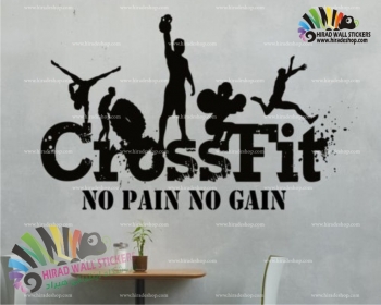 استیکر دیواری ورزشی بدنسازی کراس فیت Bodybuilding Crossfit Wallstickers کد h1034