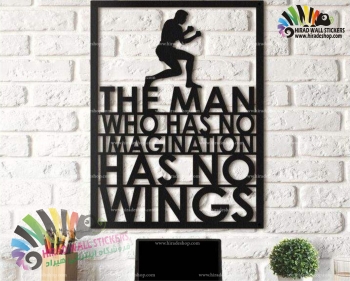 استیکر و برچسب دیواری ورزشی متن انگیزشی بال خیال پردازی Imagination Wings Wallstickers کد h1275