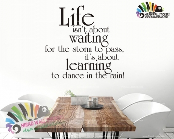 استیکر و برچسب دیواری اداری متن انگیزشی انگلیسی زندگی life wall stickers کد h1631
