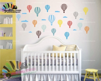 استیکر و برچسب دیواری اتاق کودک بالن و ابر Balloon & Cloud Wallstickers کدh737