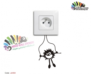 برچسب کلید و پریز کنه آویزان hanging tick wallstickersکد h2334