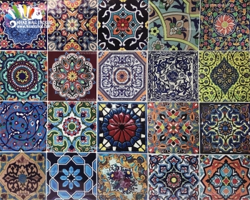 برچسب کاشی طرح مراکشی Moroccan Tile Sticker کد hk001