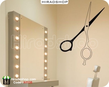 استیکر و برچسب دیواری آرایشگاه طرح قیچی Scissor Wallstickers کد h1135